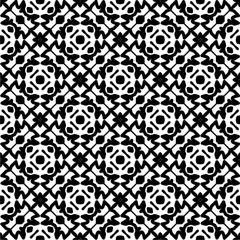 Black and white  pattern . Figures ornament.Seamless pattern for fashion, textile design,  on wall paper, wrapping paper, fabrics and home decor.