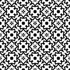 Black and white  pattern . Figures ornament.Seamless pattern for fashion, textile design,  on wall paper, wrapping paper, fabrics and home decor.