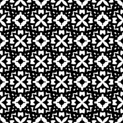 Black and white  pattern . Figures ornament.Seamless pattern for fashion, textile design,  on wall paper, wrapping paper, fabrics and home decor.