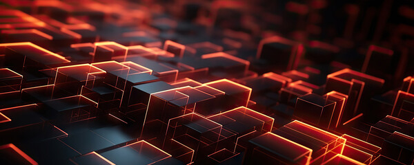 Obraz premium Abstract digital background. Can be used for technological processes, neural networks and AI, digital storages, sound and graphic forms, science, education, etc.