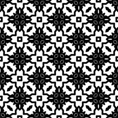 Black and white  pattern . Figures ornament.Seamless pattern for fashion, textile design,  on wall paper, wrapping paper, fabrics and home decor.