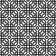 Black and white  pattern . Figures ornament.Seamless pattern for fashion, textile design,  on wall paper, wrapping paper, fabrics and home decor.