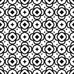 Black and white  pattern . Figures ornament.Seamless pattern for fashion, textile design,  on wall paper, wrapping paper, fabrics and home decor.