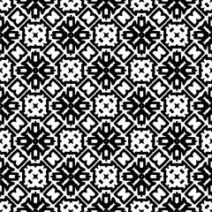 Black and white  pattern . Figures ornament.Seamless pattern for fashion, textile design,  on wall paper, wrapping paper, fabrics and home decor.
