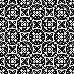 Black and white  pattern . Figures ornament.Seamless pattern for fashion, textile design,  on wall paper, wrapping paper, fabrics and home decor.
