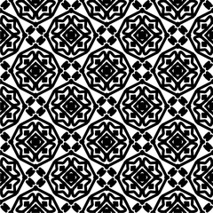 Black and white  pattern . Figures ornament.Seamless pattern for fashion, textile design,  on wall paper, wrapping paper, fabrics and home decor.
