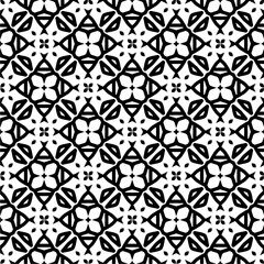 Black and white  pattern . Figures ornament.Seamless pattern for fashion, textile design,  on wall paper, wrapping paper, fabrics and home decor.
