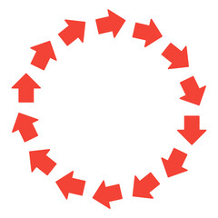 red arrow circle