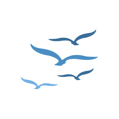 seagulls icon on a white background, vector illustration
