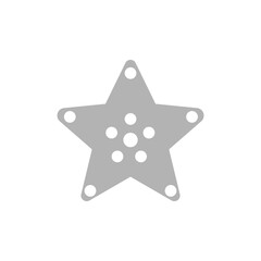 starfish icon on a white background, vector illustration