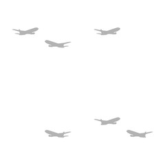 aircraft icon on a white background, vector illustration