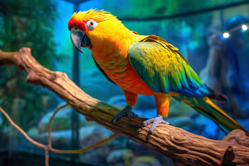 a parrot on a branch