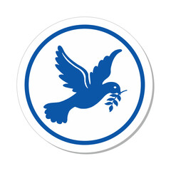 Naklejka premium ISO Circle Sign: Dove Peace Symbol (IS-1277)