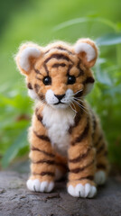 Obraz premium tigre fofo de feltro
