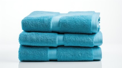 towel set bath isolated on white generative AI