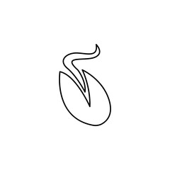 Obraz premium growing seed icon on white background, vector illustration