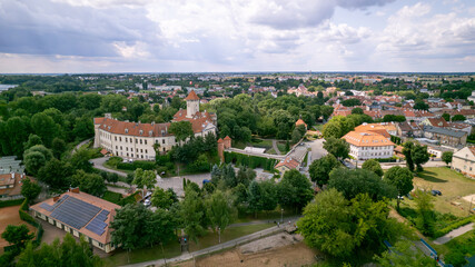 Captivating Views of Pułtusk City, Castle, and Old Town from Above 
