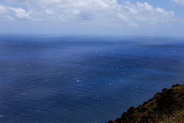 Fototapeta na wymiar Blick vom Berg Orongo auf den Pazifik vor Hanga Roa, Rapa Nui, Osterinsel