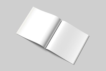 Square Magazine Blank Mockup