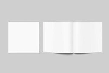 Square Magazine Blank Mockup