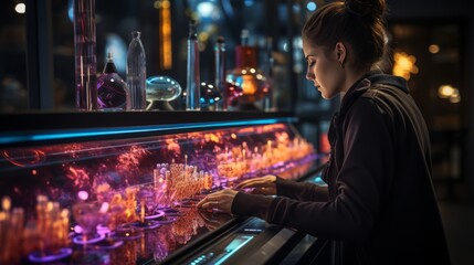 Vibrant Nightlife in the City: Exploring Busy Streets, Thriving Bars, and Enticing Casinos, generative AI