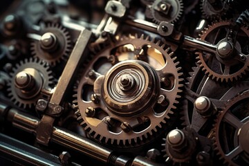 The combination of mechanical textures and atmospheric tones. Generative AI