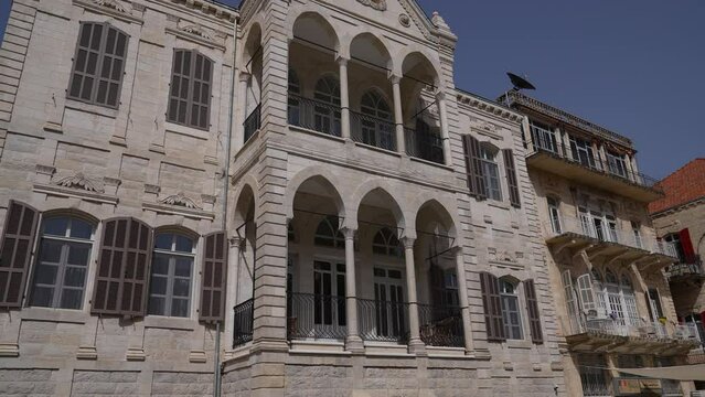Old traditional lebanese houses with triple arches Zahle Lebanon