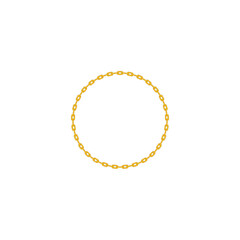 Circle frame from gold chain vector graphics