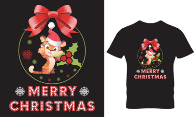 Happy merry Christmas day and new year... t shirt design.