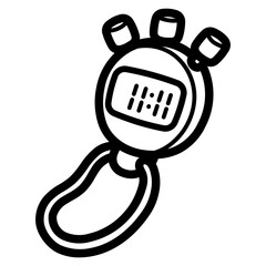 stopwatch line icon style