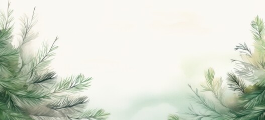 Winter-themed green Christmas brunch adorned with snowflakes and fir branches. Concept of a merry and magical holiday gathering.