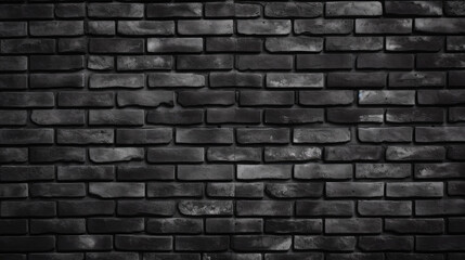 Fototapeta na wymiar Black brick wall. Created with Generative AI technology.
