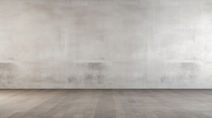 Wide empty concrete wall with Floor. Created with Generative AI technology.