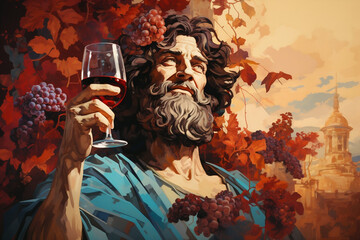 Divine Delights, Dionysus, Lord of Libations and Revelry, Illustrated with Iconic Tools