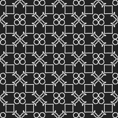Black and white  pattern . Figures ornament.Seamless pattern for fashion, textile design,  on wall paper, wrapping paper, fabrics and home decor.