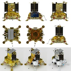Lunar lander infographics isolated © Mechanik