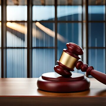 Judges gavel on wooden desk. mallet of the judge on wooden desk, Law firm concept.