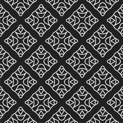 Black and white  pattern . Figures ornament.Seamless pattern for fashion, textile design,  on wall paper, wrapping paper, fabrics and home decor.