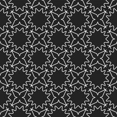 Black and white  pattern . Figures ornament.Seamless pattern for fashion, textile design,  on wall paper, wrapping paper, fabrics and home decor.