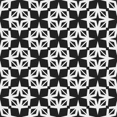 Black and white  pattern . Figures ornament.Seamless pattern for fashion, textile design,  on wall paper, wrapping paper, fabrics and home decor.