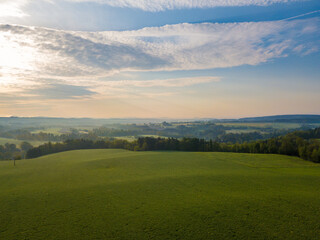 sunrise over the field