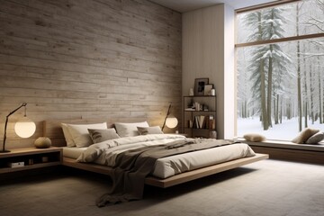 Farmhouse interior design of modern bedroom
