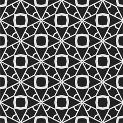Black and white  pattern . Figures ornament.Seamless pattern for fashion, textile design,  on wall paper, wrapping paper, fabrics and home decor.