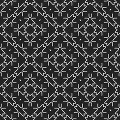 Black and white  pattern . Figures ornament.Seamless pattern for fashion, textile design,  on wall paper, wrapping paper, fabrics and home decor.