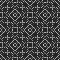 Black and white  pattern . Figures ornament.Seamless pattern for fashion, textile design,  on wall paper, wrapping paper, fabrics and home decor.