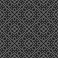 Black and white  pattern . Figures ornament.Seamless pattern for fashion, textile design,  on wall paper, wrapping paper, fabrics and home decor.