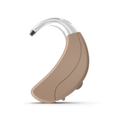 Behind the Ear Hearing Aid PNG 3d illustration 3d render - obrazy, fototapety, plakaty