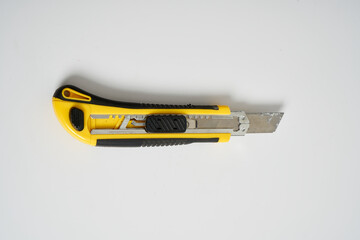 utility knife on an isolated white background