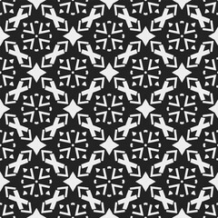 Black and white  pattern . Figures ornament.Seamless pattern for fashion, textile design,  on wall paper, wrapping paper, fabrics and home decor.