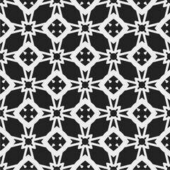 Black and white  pattern . Figures ornament.Seamless pattern for fashion, textile design,  on wall paper, wrapping paper, fabrics and home decor.